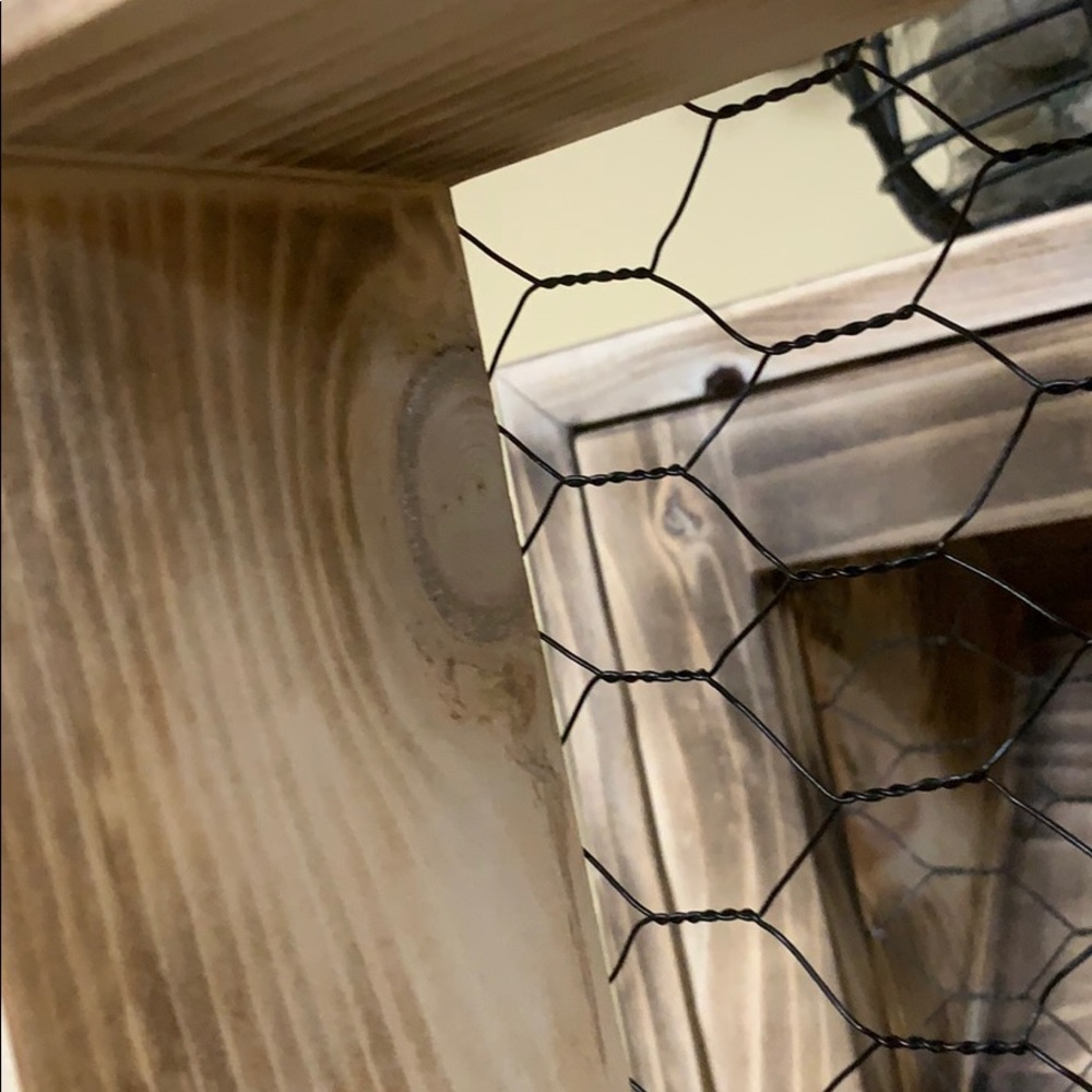 Rustic Farmhouse Chicken Wire Shelf - Picture 4 of 4